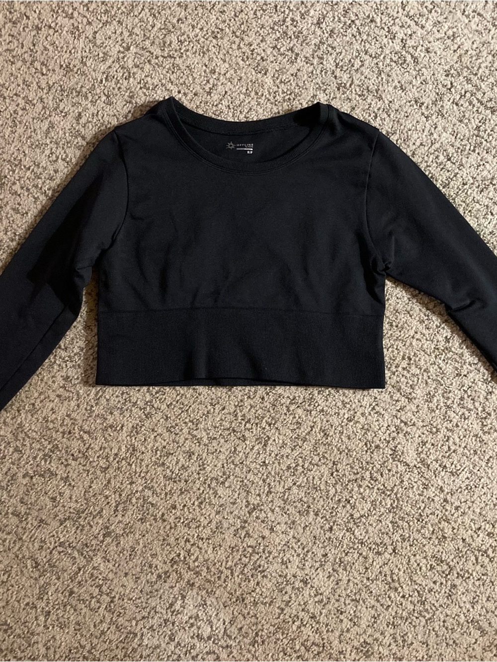 OFFLINE By Aerie Sidewalk Seamless Long Sleeve Cropped T-Shirt